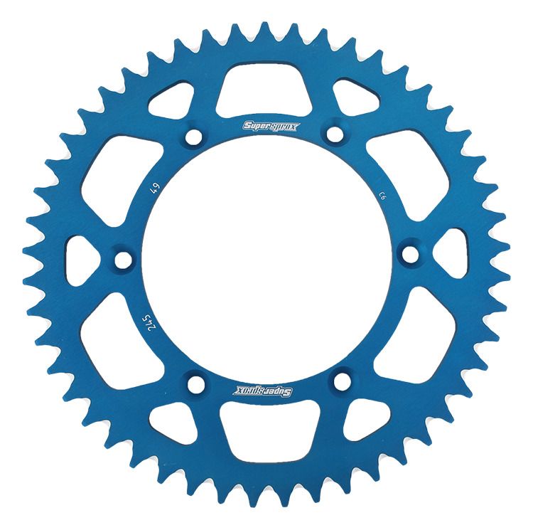 Rear ALU sprocket SUPERSPROX RAL-245:49-BLU plavi 49T, 520
