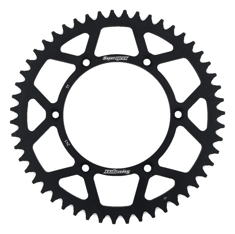 Rear ALU sprocket SUPERSPROX RAL-245:51-BLK Crni 51T, 520