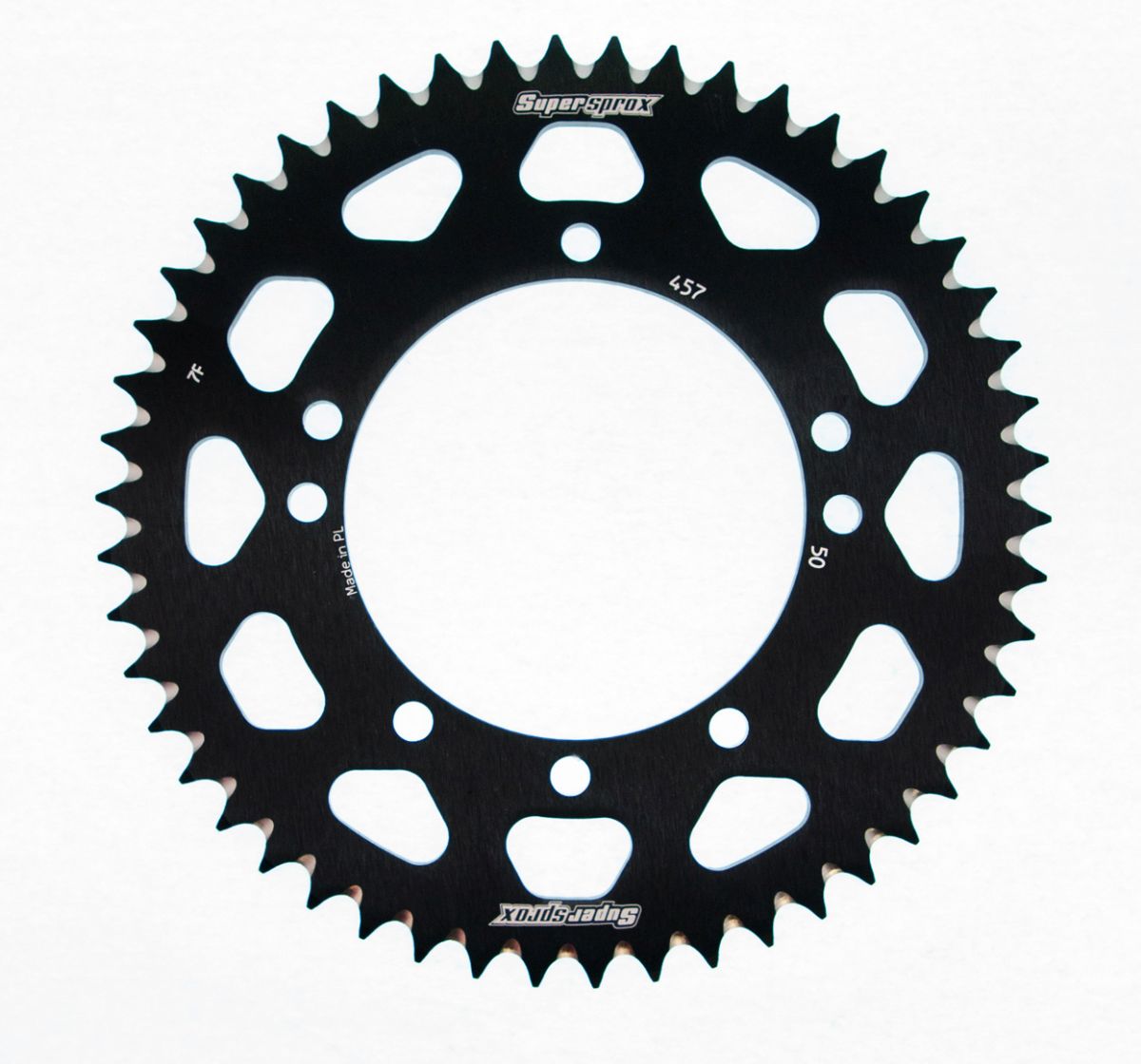 Rear ALU sprocket SUPERSPROX RAL-457:50-BLK Crni 50T, 420
