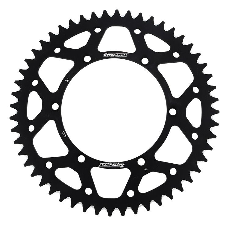 Rear ALU sprocket SUPERSPROX RAL-460:52-BLK Crni 52T, 420