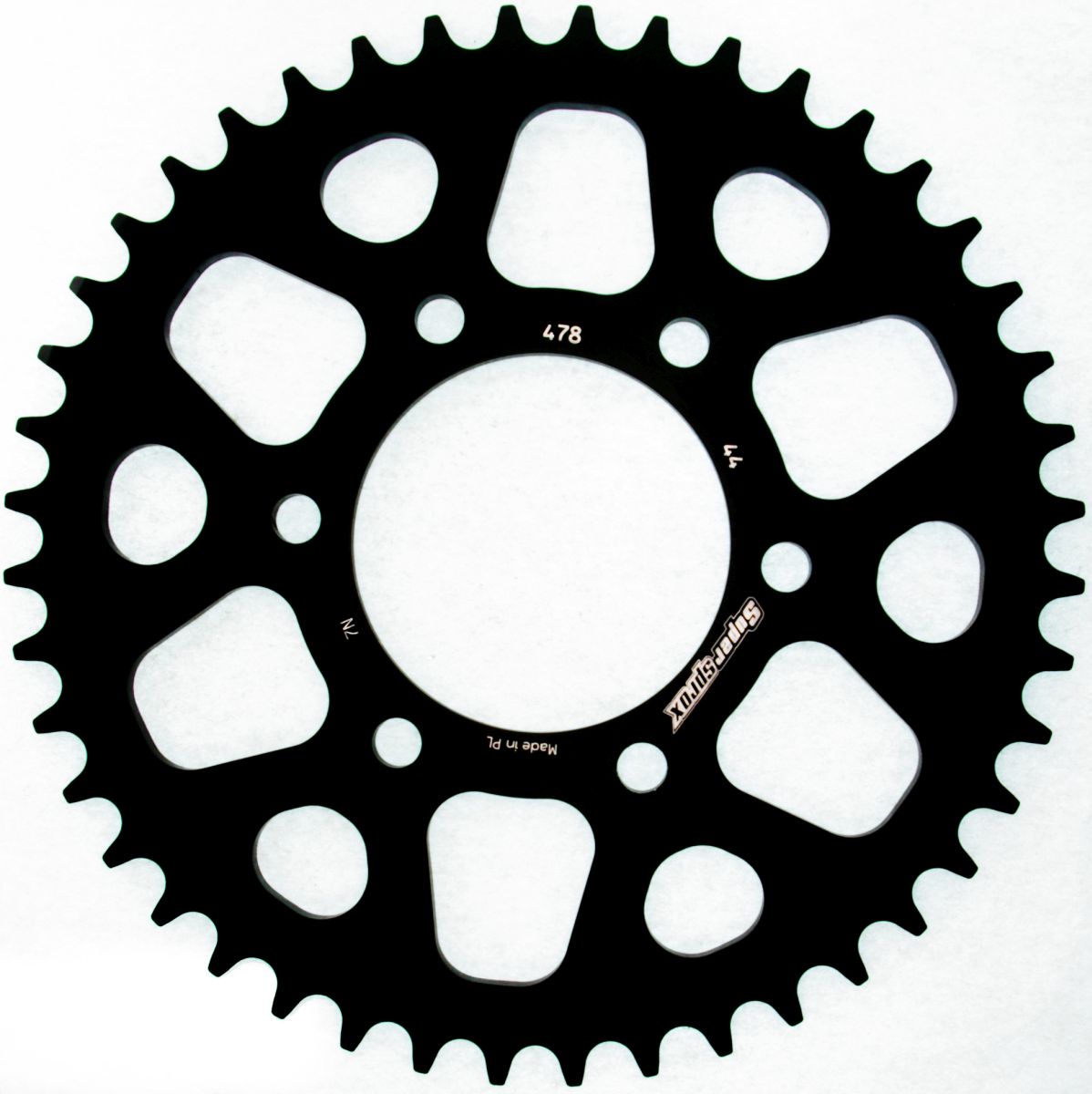 Rear ALU sprocket SUPERSPROX RAL-478:44-BLK Crni 44T, 520
