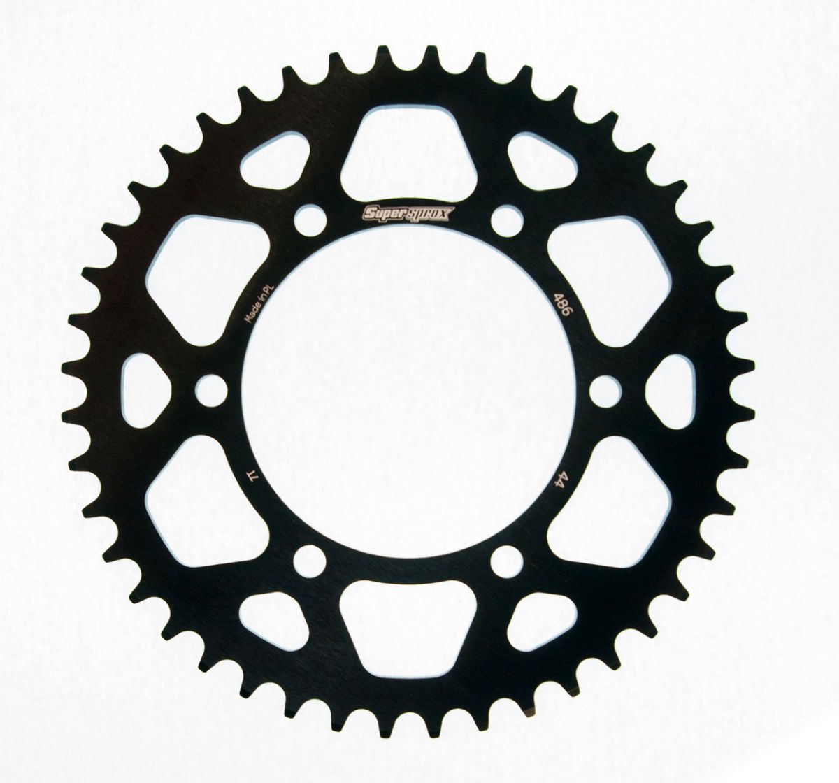 Rear ALU sprocket SUPERSPROX RAL-486:44-BLK Crni 44T, 520