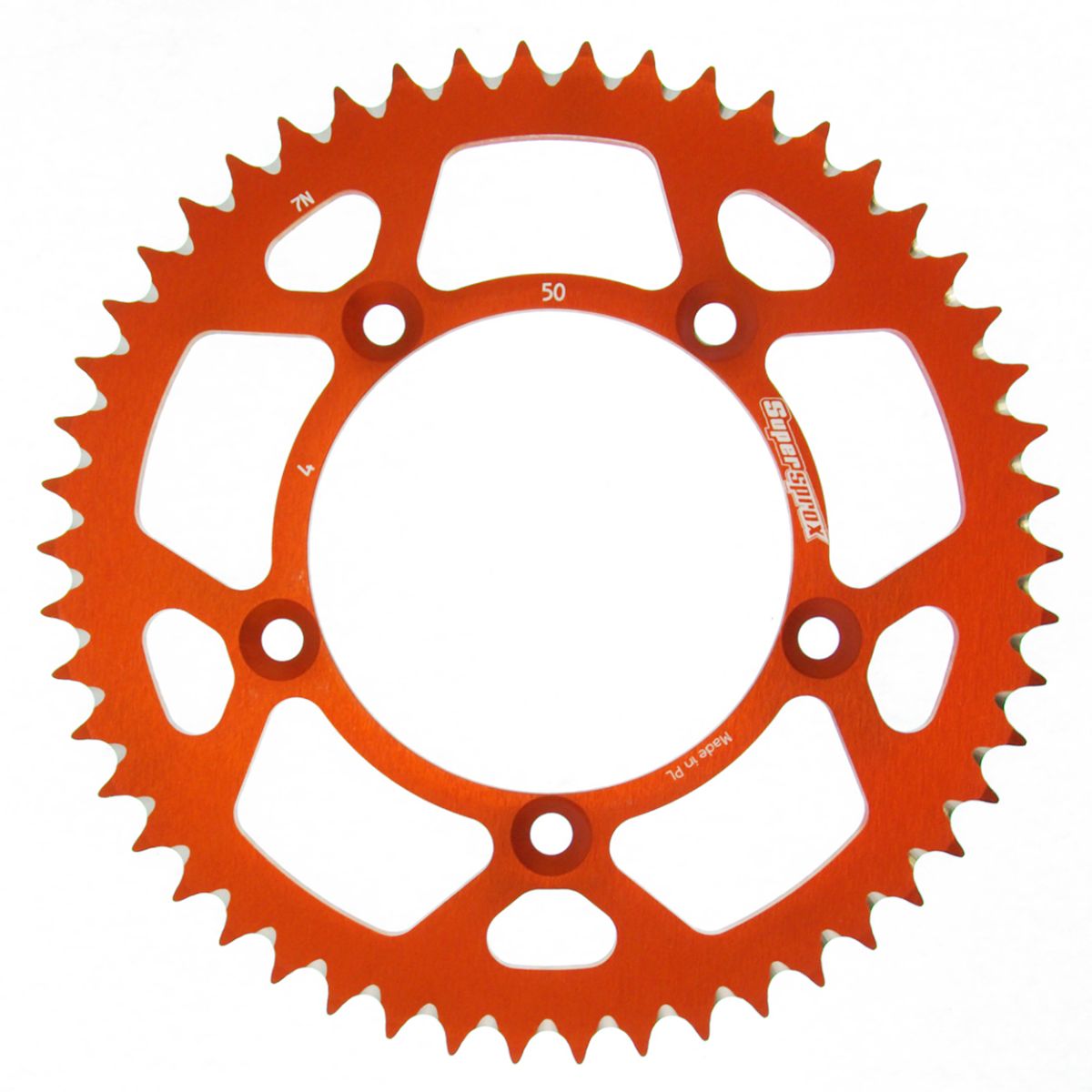 Rear ALU sprocket SUPERSPROX RAL-4:50-ORG orange 50T, 420
