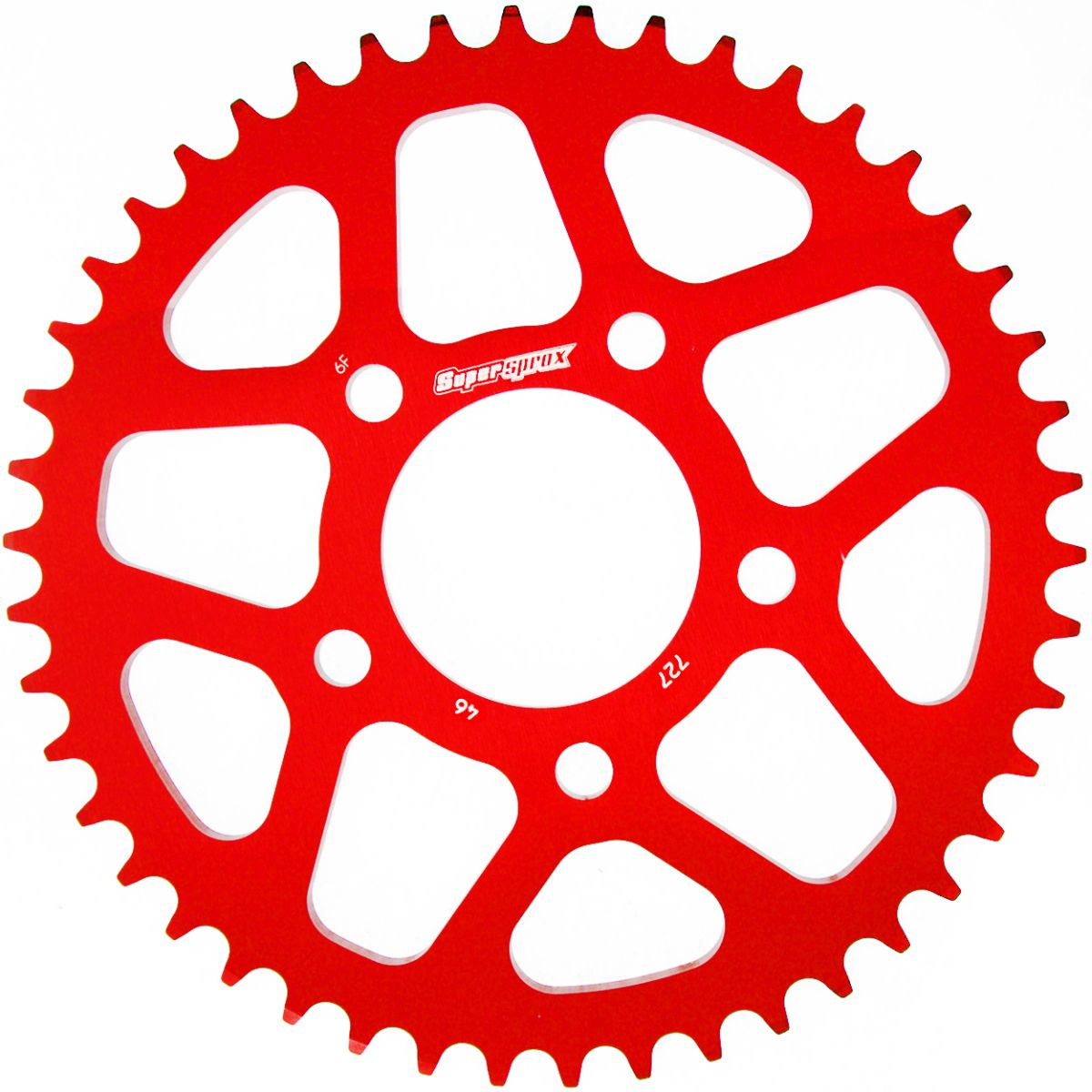Rear ALU sprocket SUPERSPROX RAL-727:46-RED crven 46T, 525