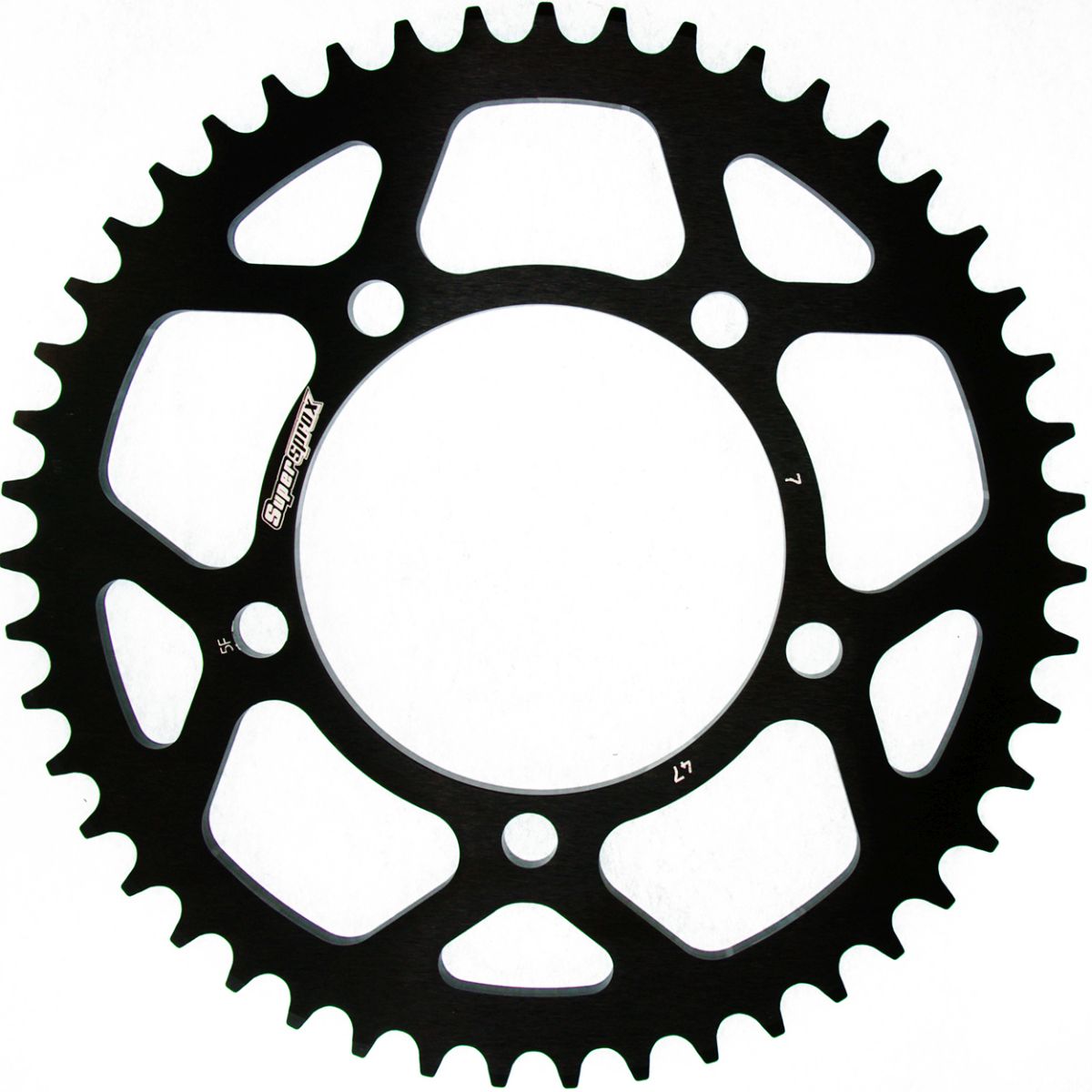 Rear ALU sprocket SUPERSPROX RAL-7:47-BLK Crni 47T, 525