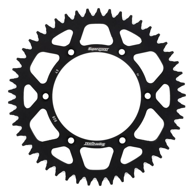 Rear ALU sprocket SUPERSPROX RAL-808:49-BLK Crni 49T, 520