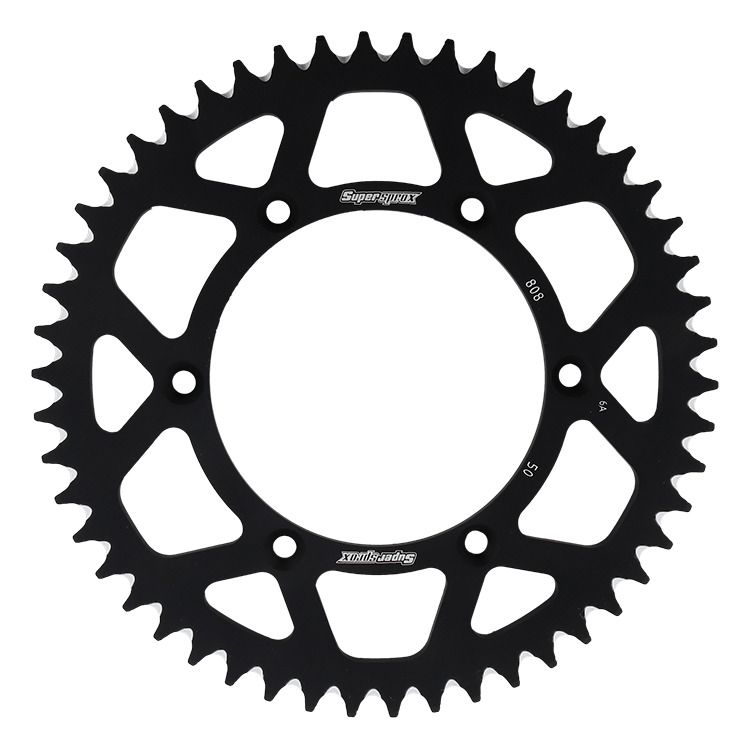 Rear ALU sprocket SUPERSPROX RAL-808:50-BLK Crni 50T, 520