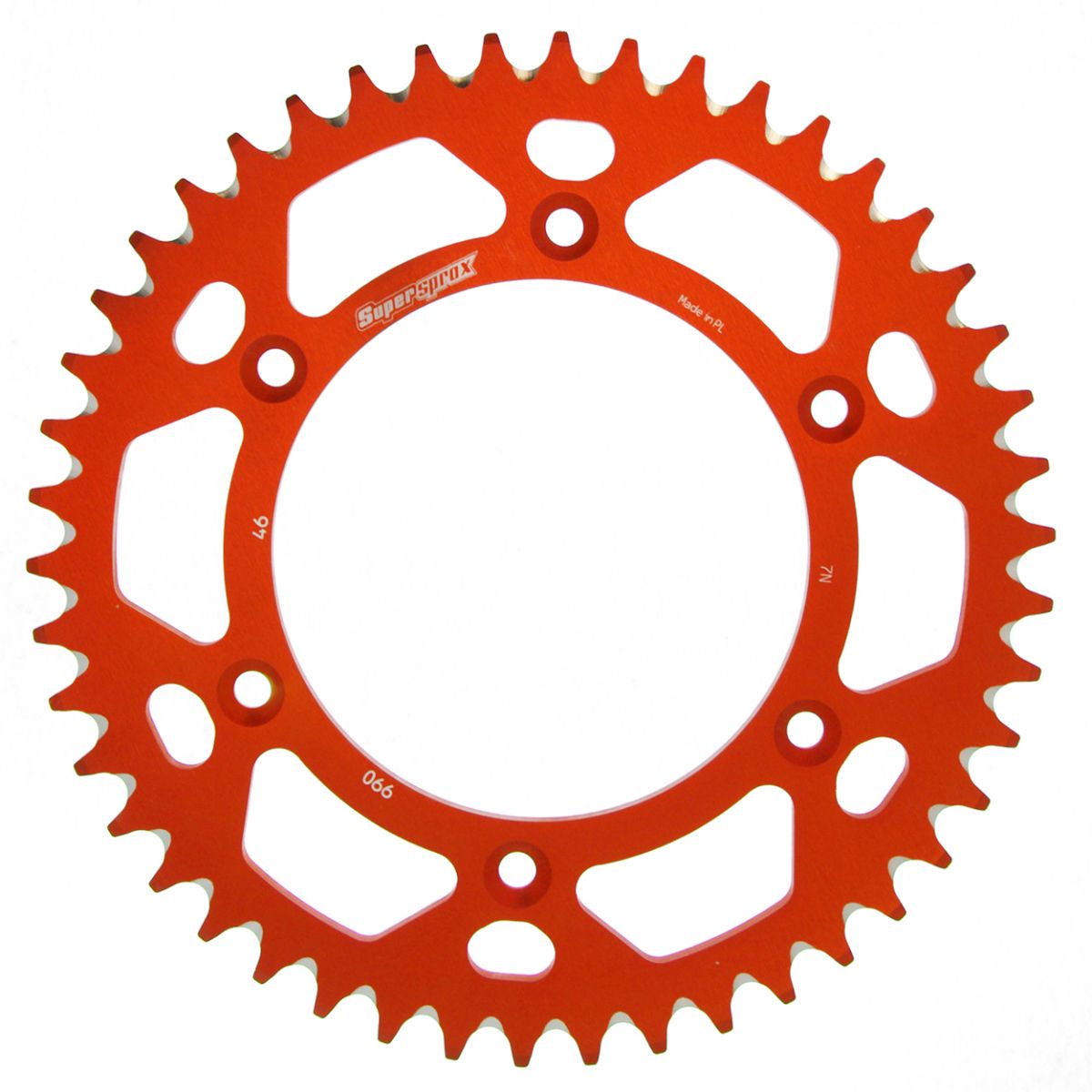 Rear ALU sprocket SUPERSPROX RAL-990:46-ORG orange 46T, 520
