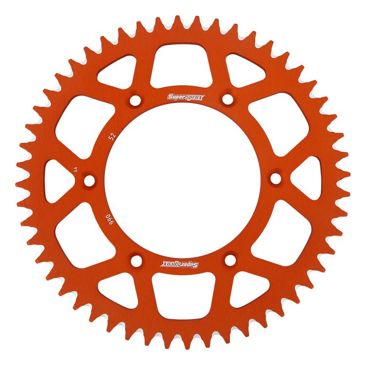 Rear ALU sprocket SUPERSPROX RAL-990:52-ORG orange 52T, 520
