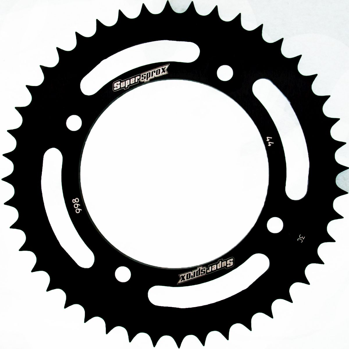 Rear ALU sprocket SUPERSPROX RAL-998:44-BLK Crni 44T, 428