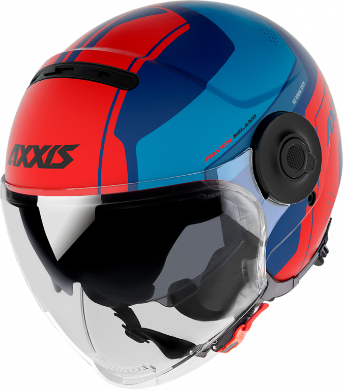 JET helmet AXXIS RAVEN SV ABS milano matt blue red XS