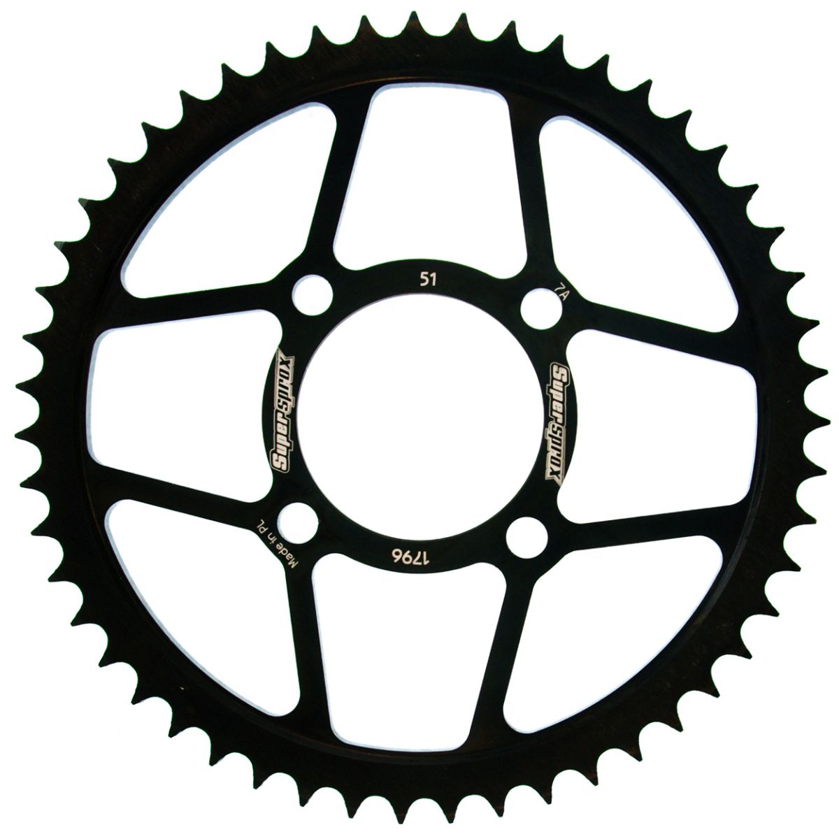 Lančenik zadnji SUPERSPROX RFE-1796:51-BLK Crni 51T, 428