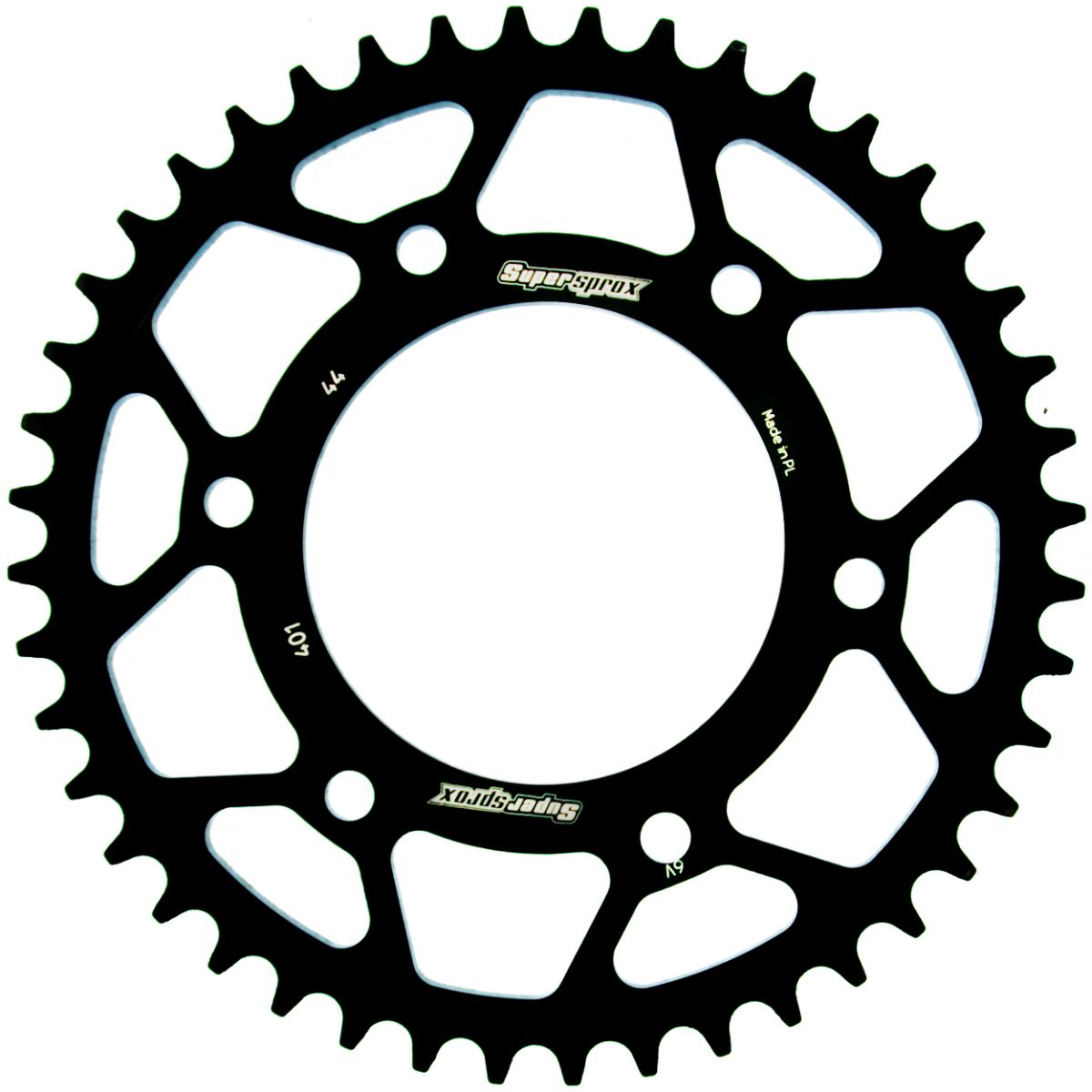 Lančenik zadnji SUPERSPROX RFE-401:44-BLK Crni 44T, 520