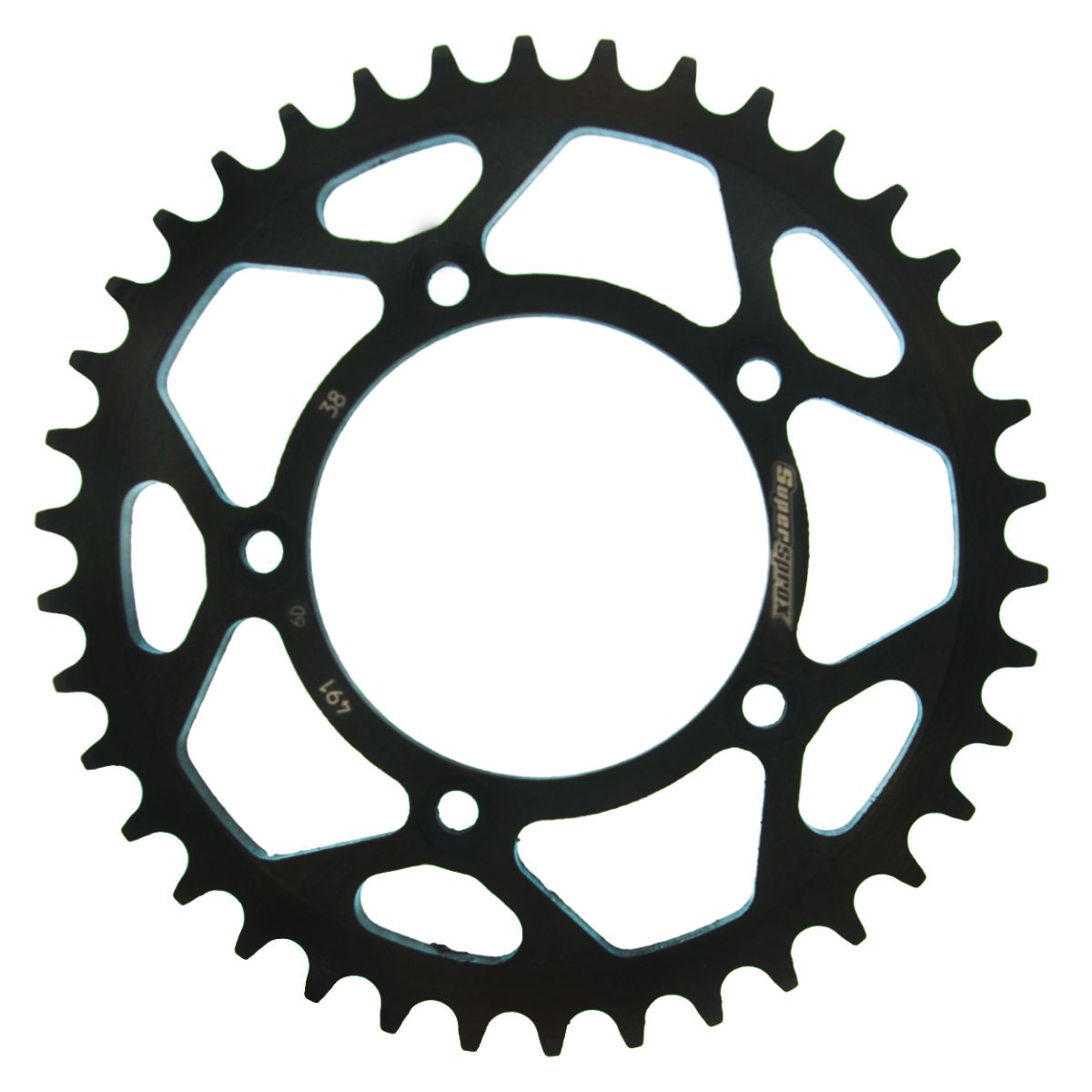 Lančenik zadnji SUPERSPROX RFE-491:38-BLK Crni 38T, 520