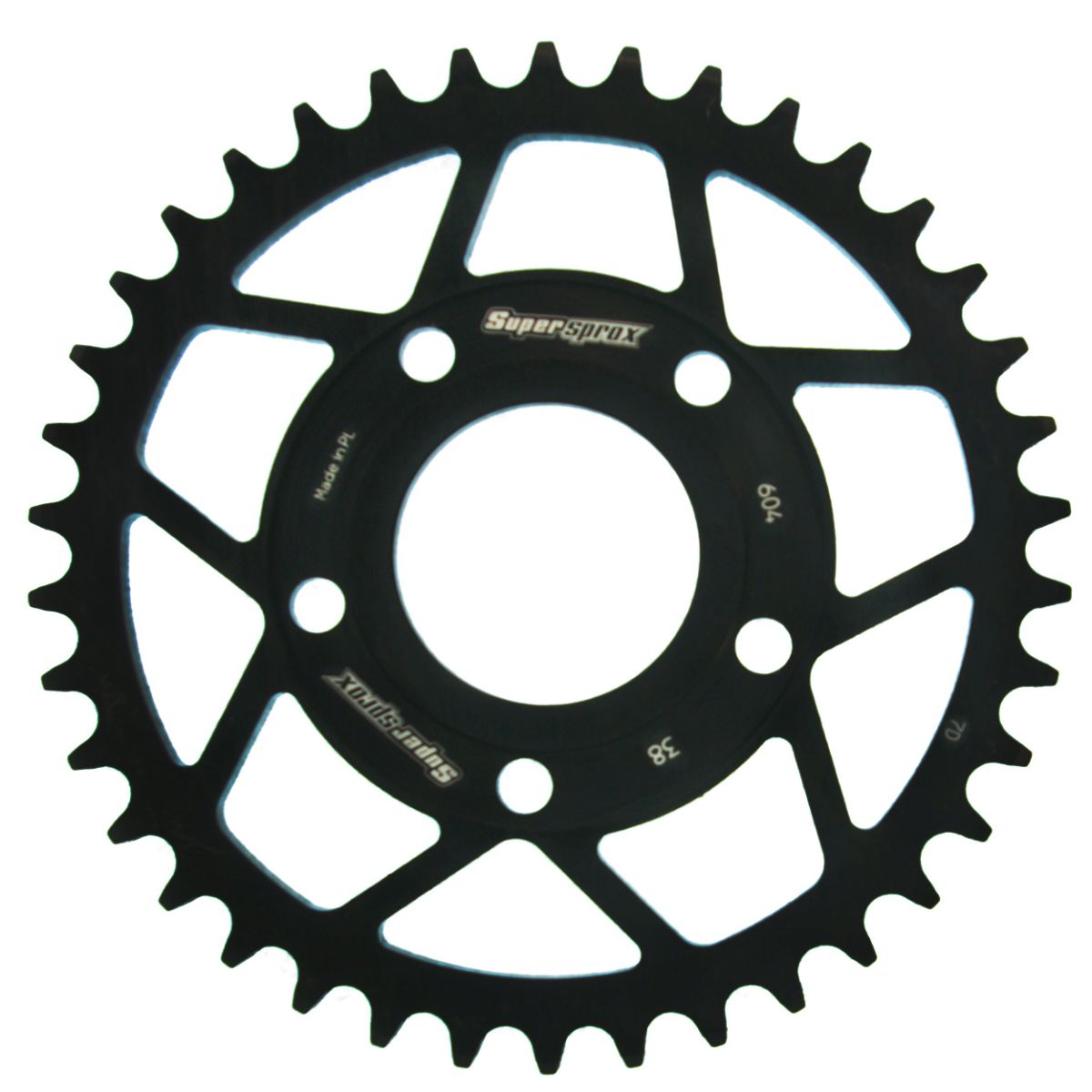 Lančenik zadnji SUPERSPROX RFE-604:38-BLK Crni 38T, 520