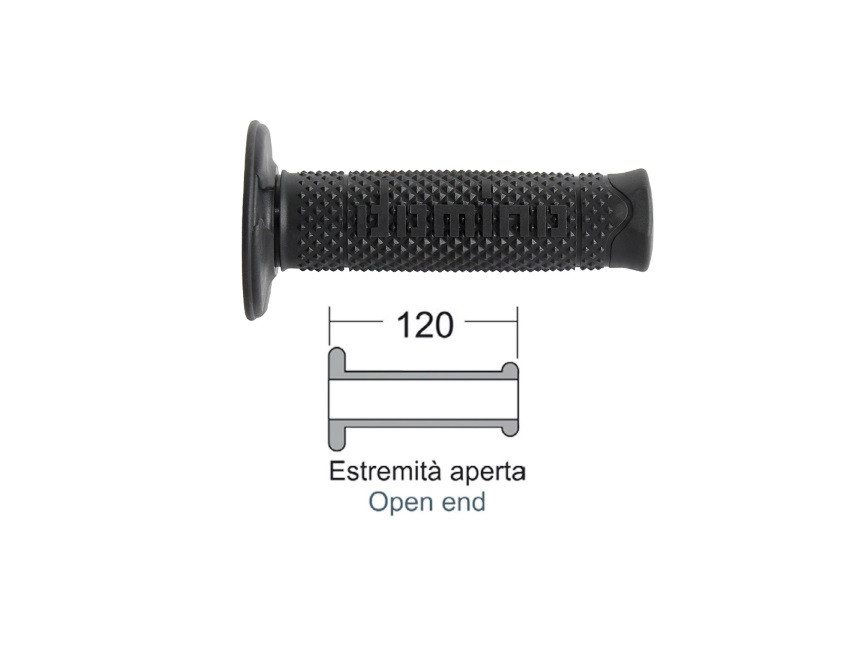Gripi DELLORTO SOFT PLUS 184161320 anthracite