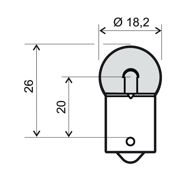Lamp RMS 246510231 12V 10W BA15S