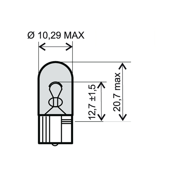 Lamp RMS 246510281 12V 5W T10