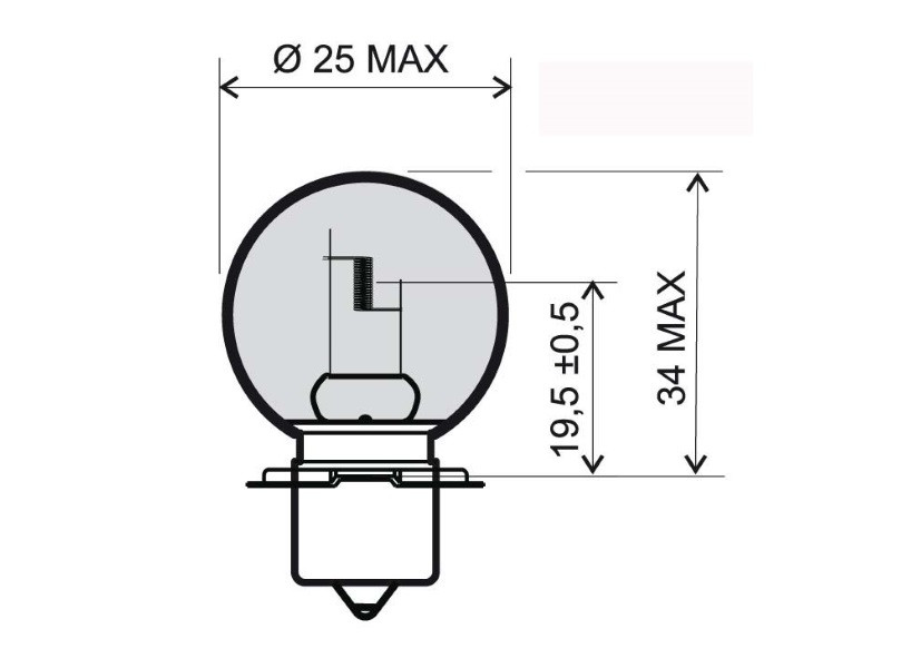 Lamp RMS 246510295 P26S 12V 15W