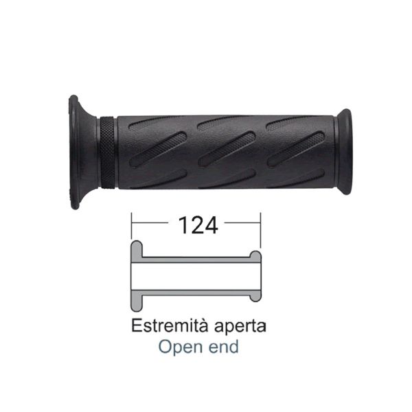 Gripi DOMINO Suzuki Style 184161220 Crni 124mm left / 123mm right