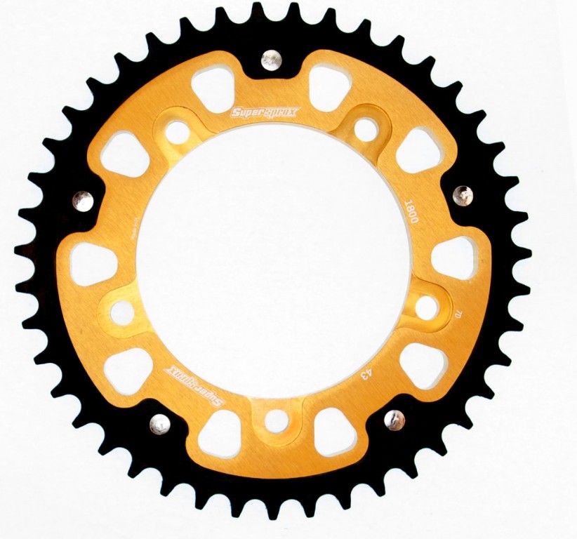 Rear sprocket SUPERSPROX STEALTH RST-1800:43-GLD zlato 43T, 530