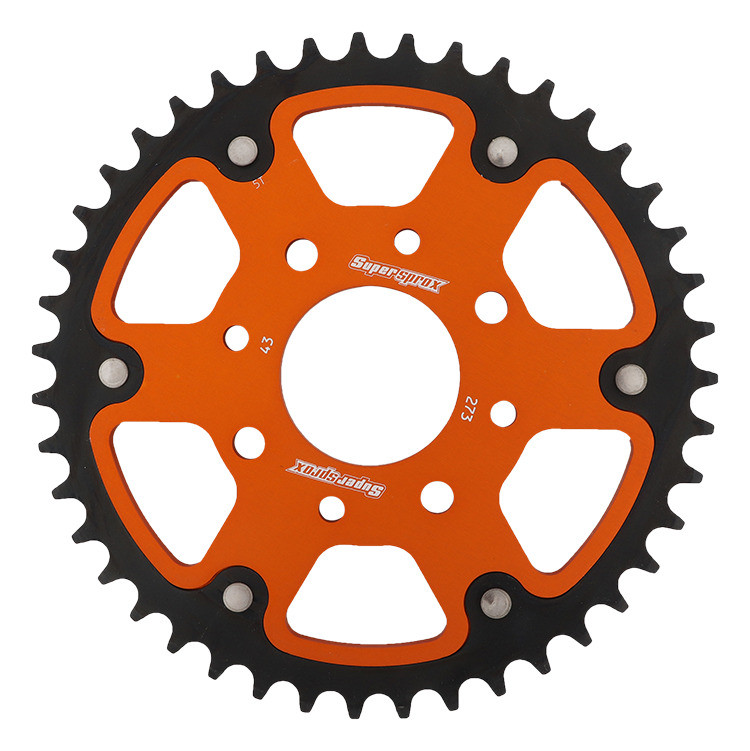 Lančenik zadnji SUPERSPROX STEALTH RST-273:43-ORG orange 43T, 520