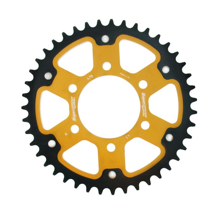 Rear sprocket SUPERSPROX STEALTH RST-478:43-GLD zlato 43T, 520