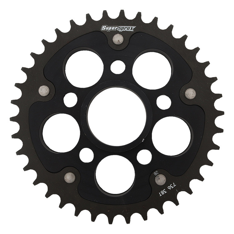 Lančenik zadnji SUPERSPROX STEALTH RST-736:38-BLK Crni 38T, 520