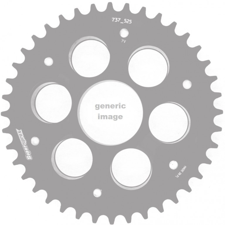 Rear sprocket SUPERSPROX STEALTH RST-737_525:37-SLV silver 37T, 525