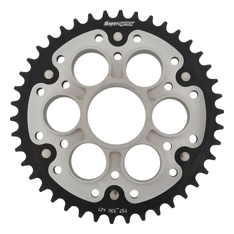 Lančenik zadnji SUPERSPROX STEALTH RST-737_530:42-SLV silver 42T, 530