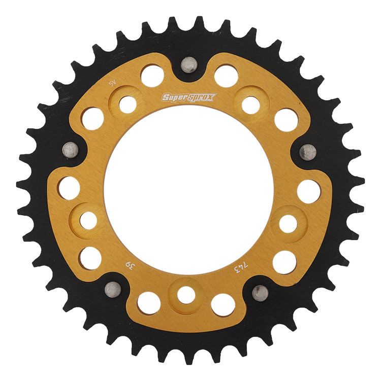 Lančenik zadnji SUPERSPROX STEALTH RST-743:39-GLD zlato 39T, 520