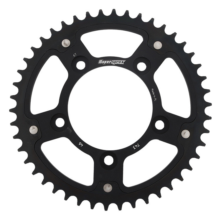 Lančenik zadnji SUPERSPROX STEALTH RST-743:46-BLK Crni 46T, 520