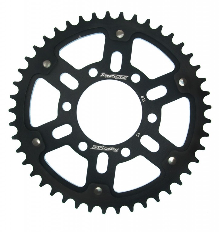 Rear sprocket SUPERSPROX STEALTH RST-816:45-BLK Crni 45T, 530