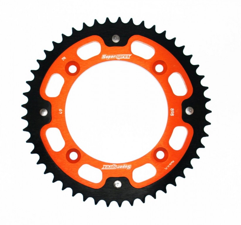 Rear sprocket SUPERSPROX STEALTH RST-898:49-ORG orange 49T, 428