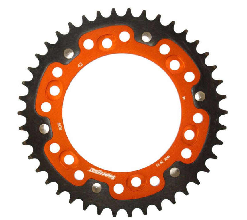 Lančenik zadnji SUPERSPROX STEALTH RST-899:42-ORG orange 42T, 525