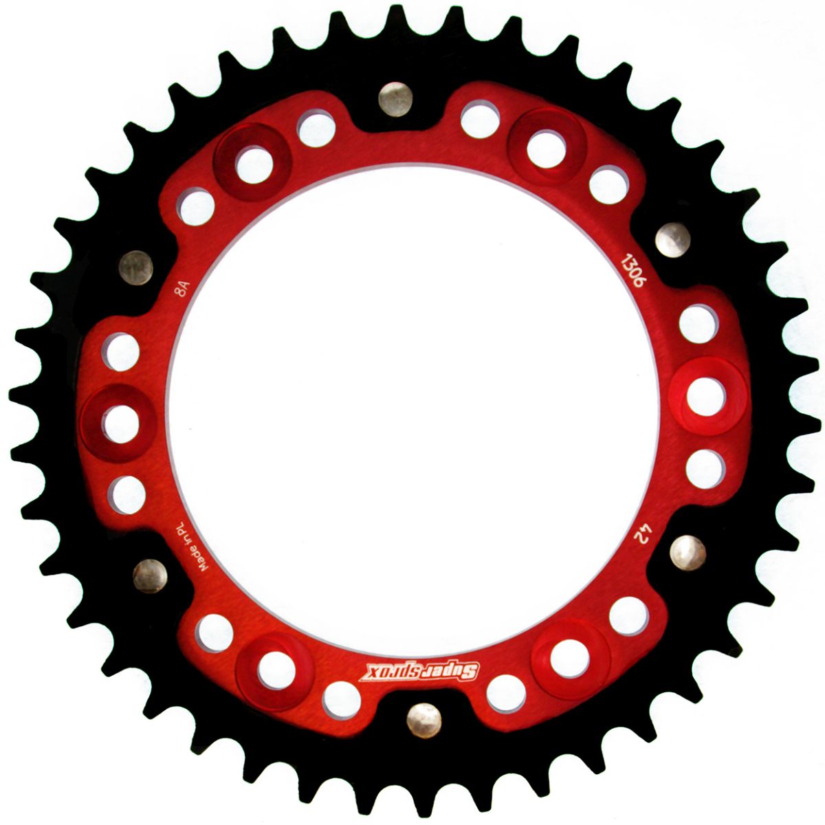 Rear sprocket SUPERSPROX STEALTH RST-1306:42-RED crven 42T, 530