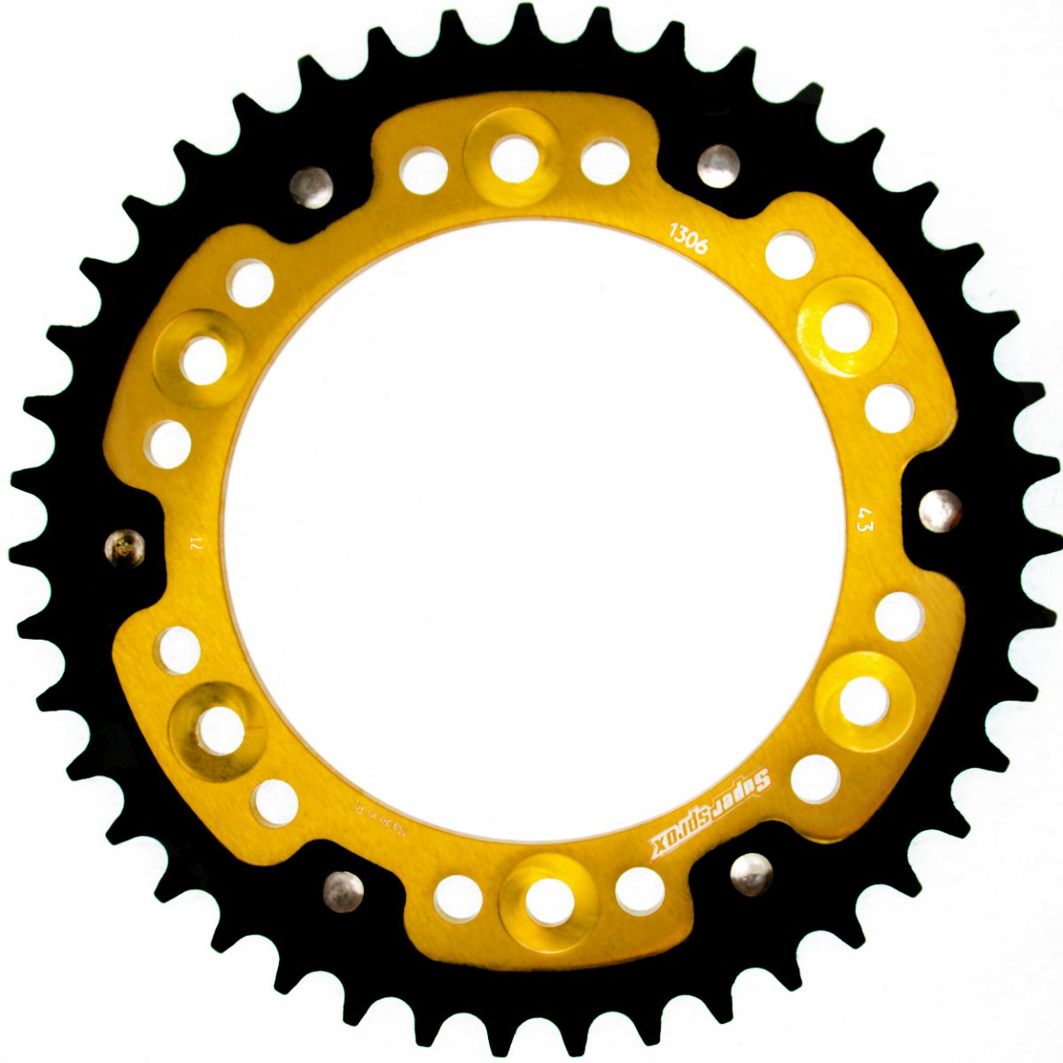 Rear sprocket SUPERSPROX STEALTH RST-1306:43-GLD zlato 43T, 530