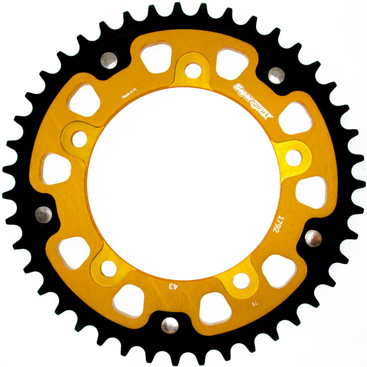 Rear sprocket SUPERSPROX STEALTH RST-1792:43-GLD zlato 43T, 525