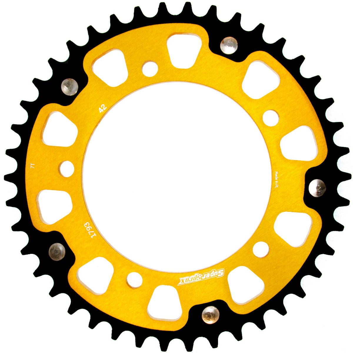 Rear sprocket SUPERSPROX STEALTH RST-1793:42-GLD zlato 42T, 520