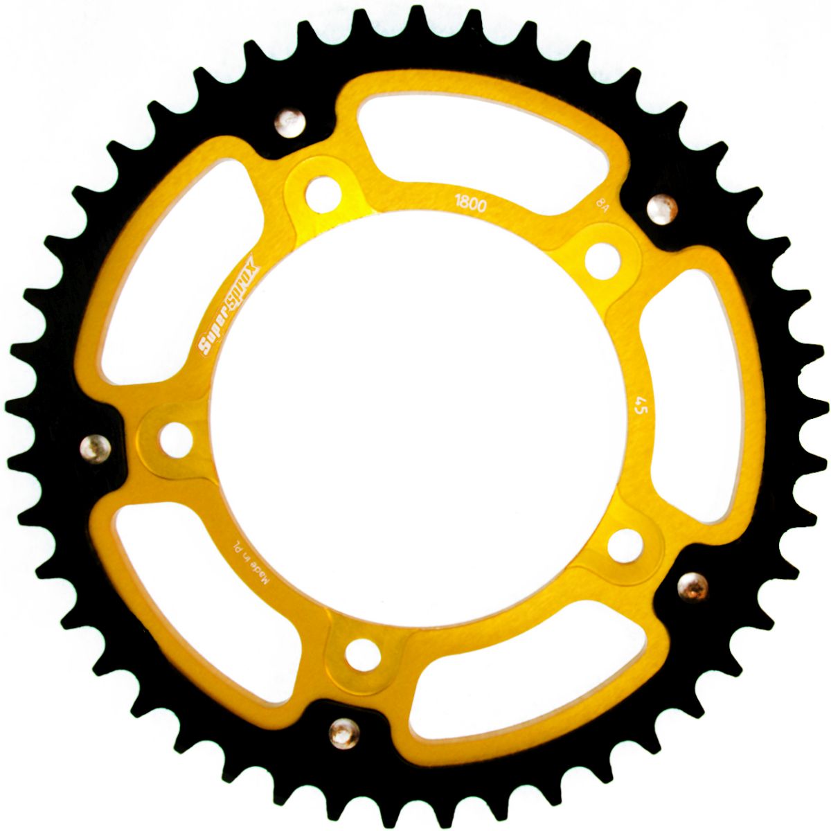 Rear sprocket SUPERSPROX STEALTH RST-1800:45-GLD zlato 45T, 530