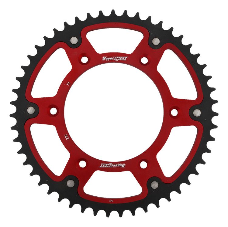 Rear sprocket SUPERSPROX STEALTH RST-210:51-RED crven 51T, 520