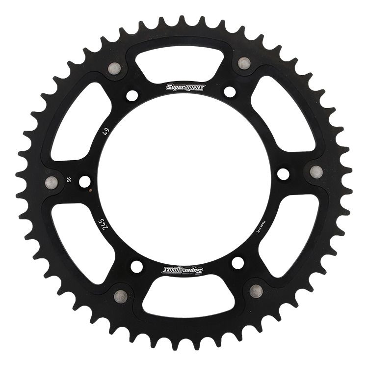 Rear sprocket SUPERSPROX STEALTH RST-245:49-BLK Crni 49T, 520