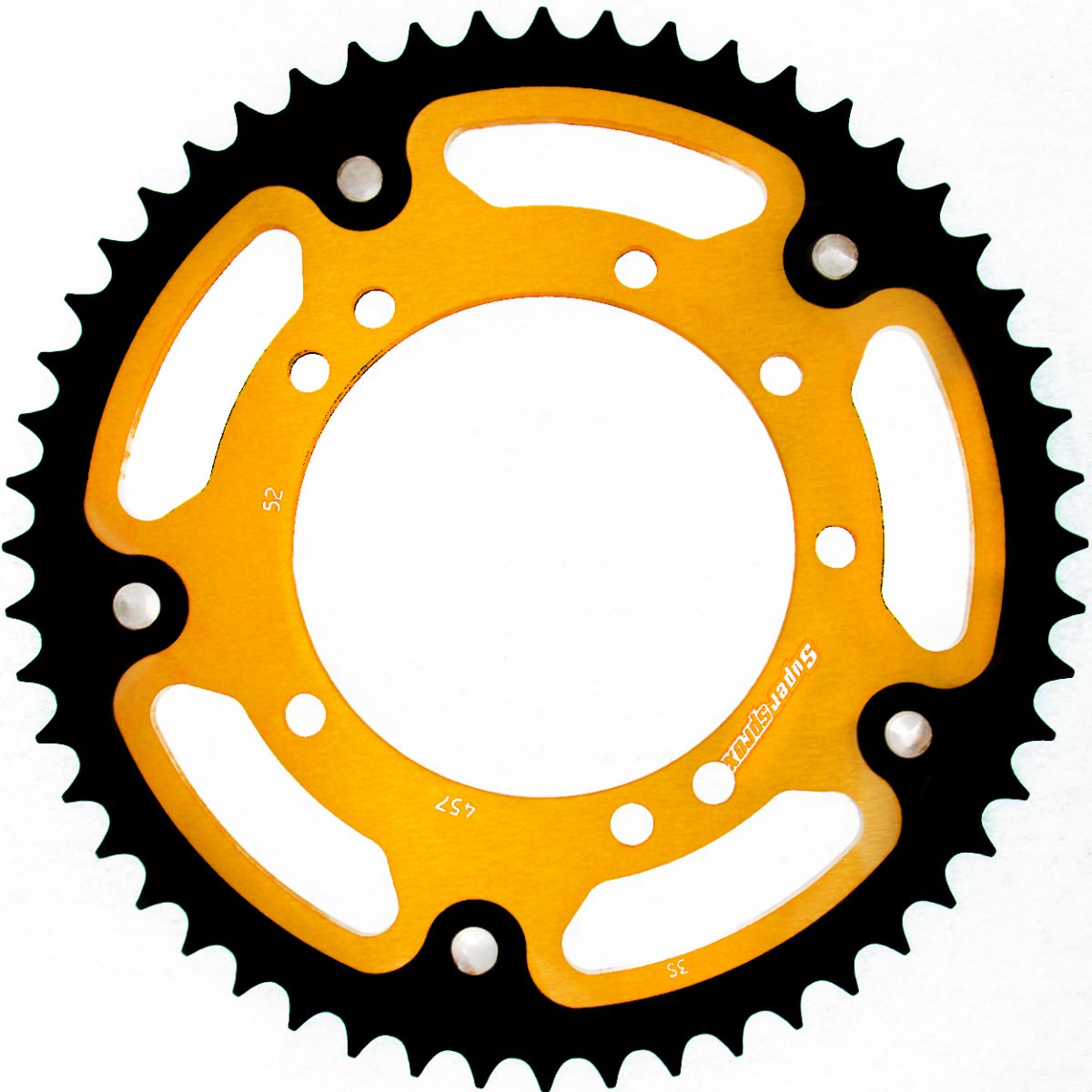 Rear sprocket SUPERSPROX STEALTH RST-457:52-GLD zlato 52T, 420