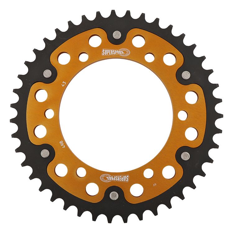 Rear sprocket SUPERSPROX STEALTH RST-498:43-GLD zlato 43T, 525