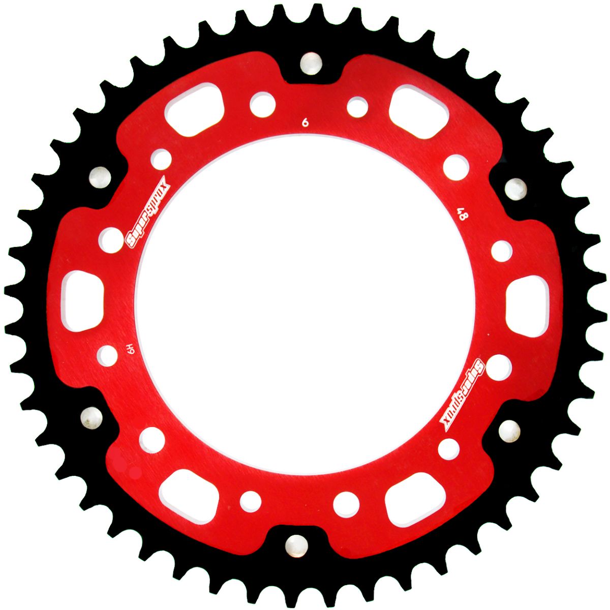 Rear sprocket SUPERSPROX STEALTH RST-6:48-RED crven 48T, 525