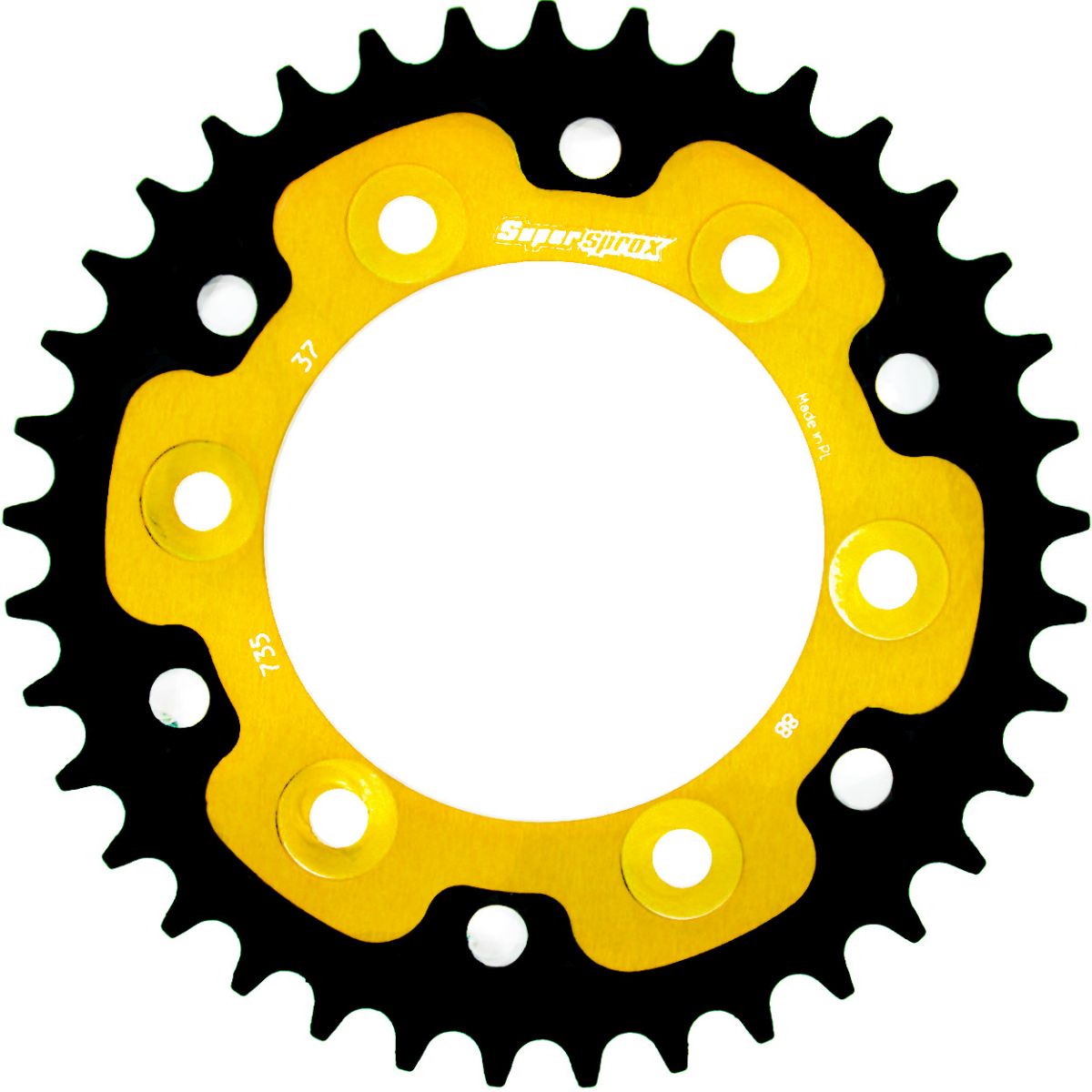 Rear sprocket SUPERSPROX STEALTH RST-735:37-GLD zlato 37T, 520