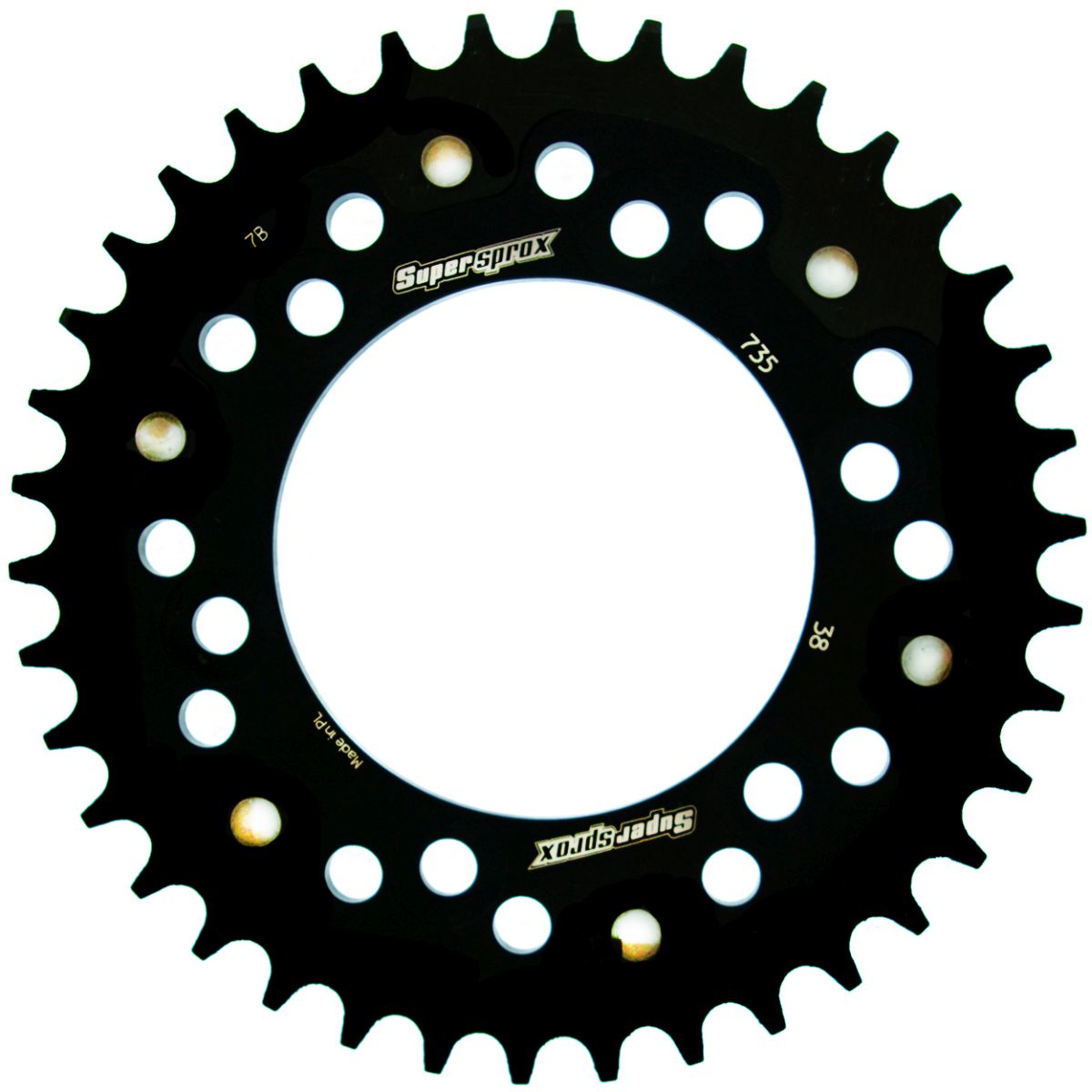 Rear sprocket SUPERSPROX STEALTH RST-735:38-BLK Crni 38T, 520