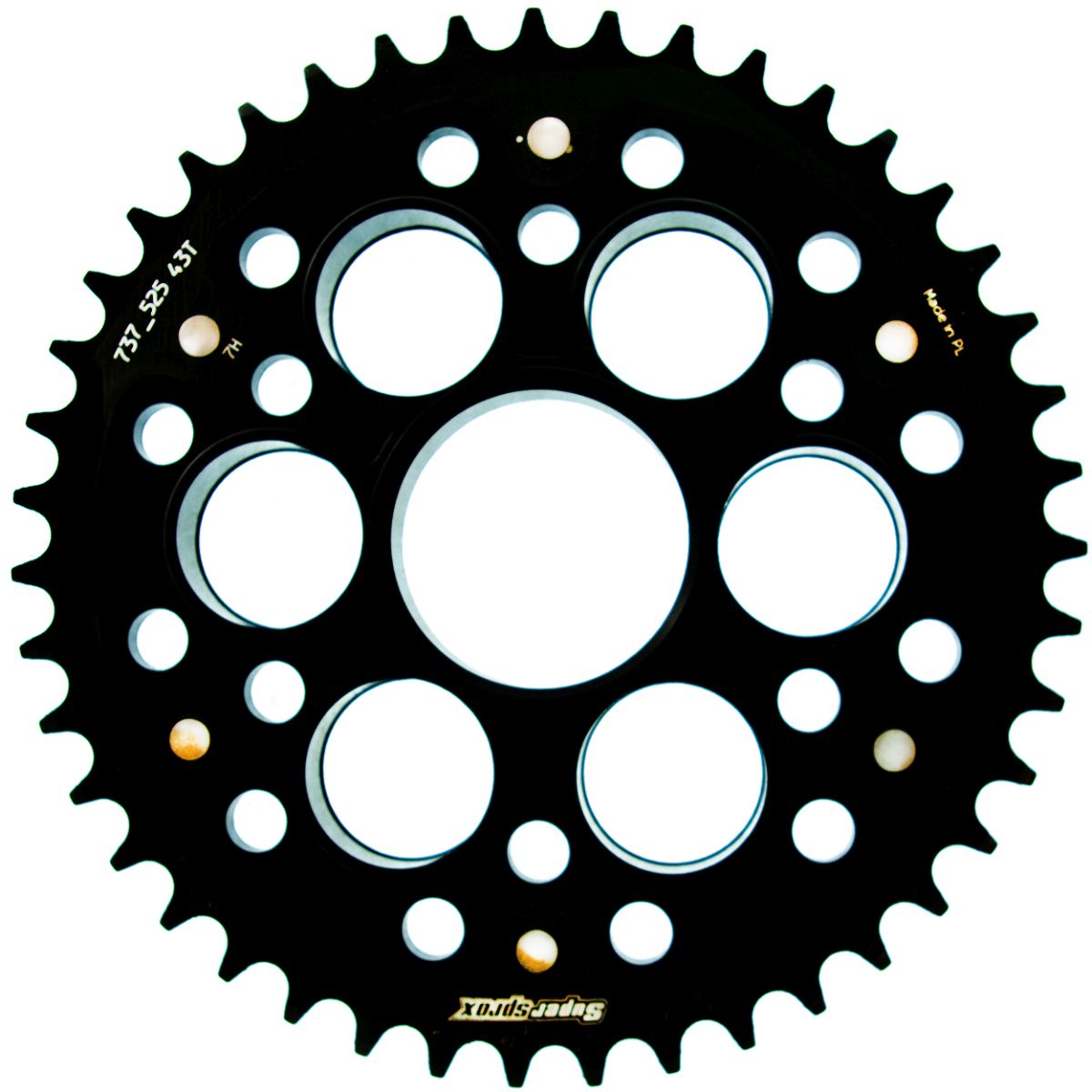 Rear sprocket SUPERSPROX STEALTH RST-737_525:43-BLK Crni 43T, 525