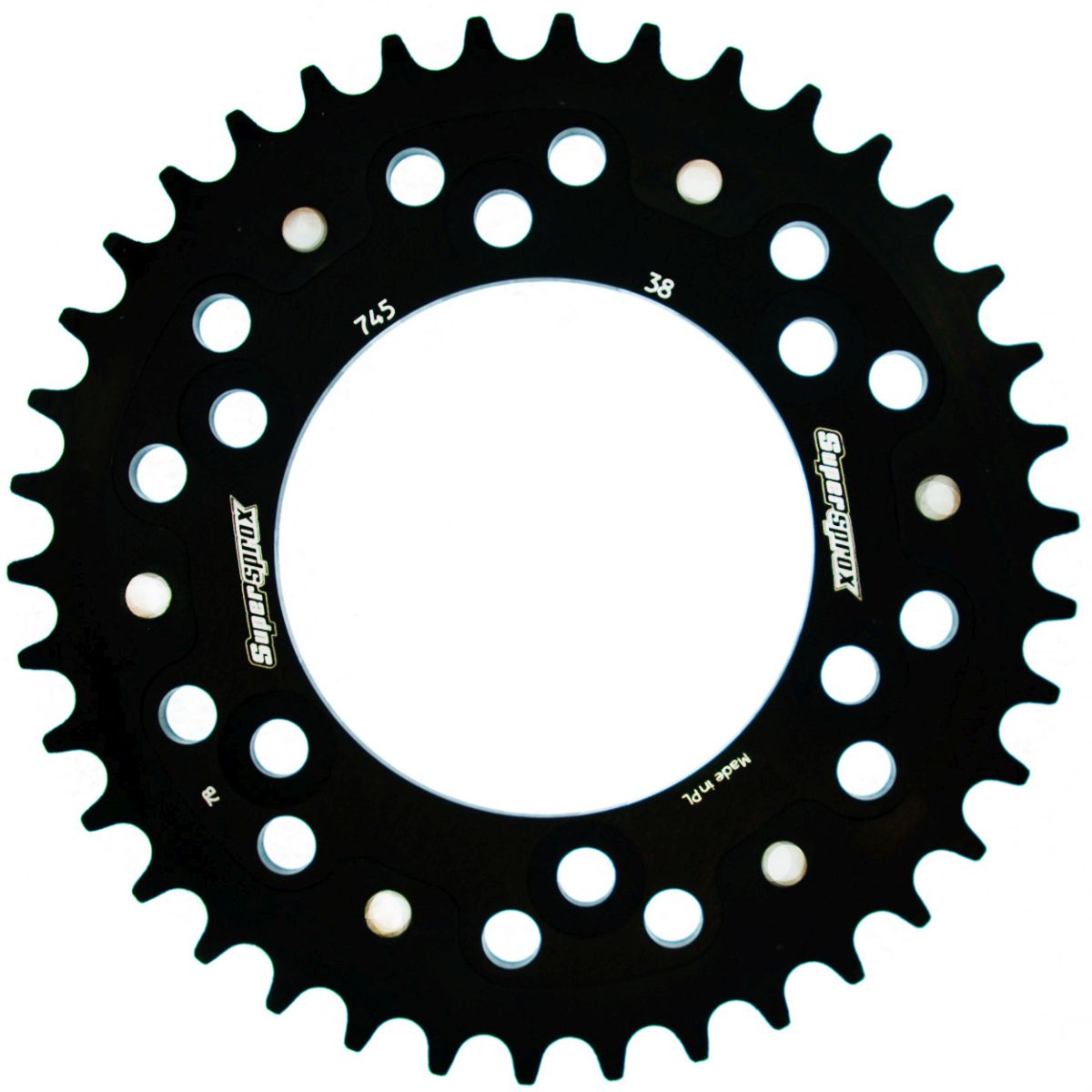 Rear sprocket SUPERSPROX STEALTH RST-745:38-BLK Crni 38T, 525