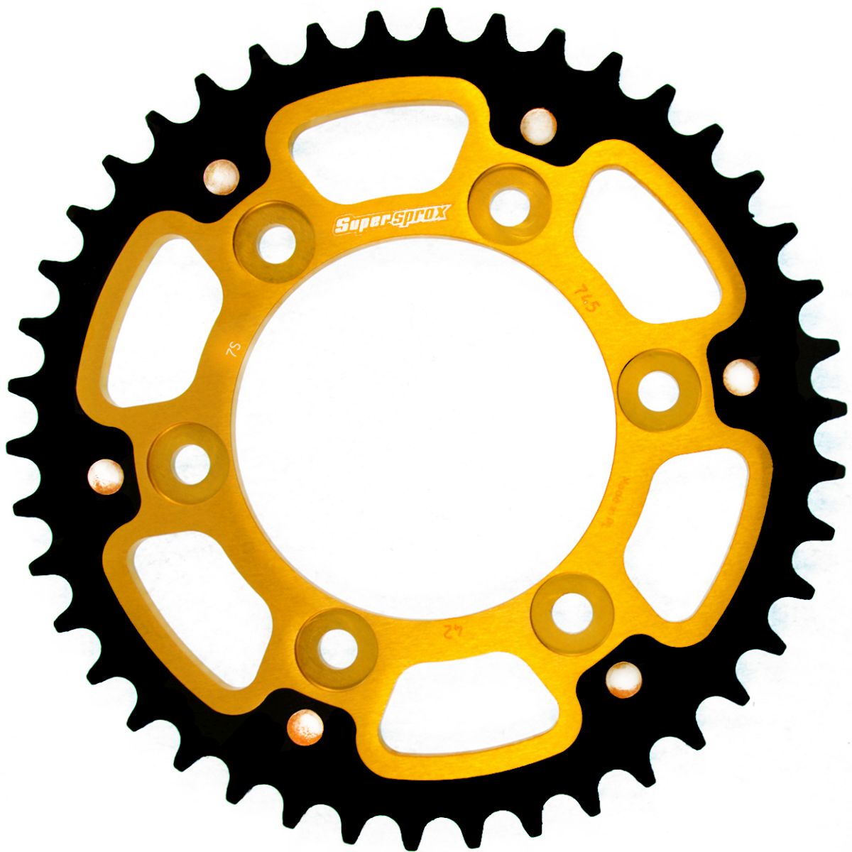 Rear sprocket SUPERSPROX STEALTH RST-745:42-GLD zlato 42T, 525